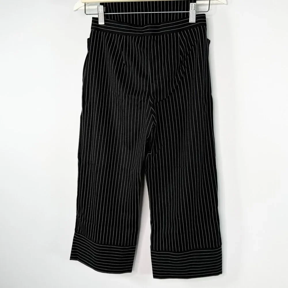 Balera Sleeveless Pin Stripe Top With Collar and Matching Pin Stripe Pants Style